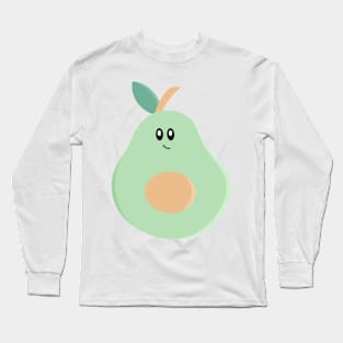 Cute Chubby Kawaii Avocado Art Long Sleeve T-Shirt